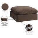  Manufacturer Color_Brown -- Comfy Brown Velvet Upholstered Modular Ottoman IMAGE 6