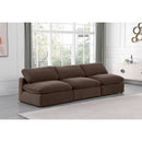 Meridian Comfy Brown Velvet Modular Sofa IMAGE 2