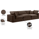  Manufacturer Color_Brown -- Comfy 119" Brown Velvet Upholstered 3 pc Modular Sofa IMAGE 11