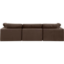  Manufacturer Color_Brown -- Comfy 119" Brown Velvet Upholstered 3 pc Modular Sofa IMAGE 3