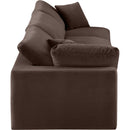  Manufacturer Color_Brown -- Comfy 119" Brown Velvet Upholstered 3 pc Modular Sofa IMAGE 5