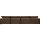 Meridian Comfy Brown Velvet Modular Sofa IMAGE 3