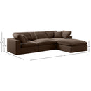  Manufacturer Color_Brown -- Comfy 119" Brown Velvet Upholstered 4 pc Modular Sectional IMAGE 15