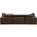 Meridian Comfy Brown Velvet Modular Sectional IMAGE 5