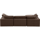  Manufacturer Color_Brown -- Comfy 119" Brown Velvet Upholstered 4 pc Modular Sectional IMAGE 6