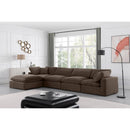  Manufacturer Color_Brown -- Comfy 158" Brown Velvet Upholstered 5 pc Modular Sectional IMAGE 3