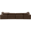  Manufacturer Color_Brown -- Comfy 158" Brown Velvet Upholstered 5 pc Modular Sectional IMAGE 5