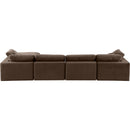 Meridian Comfy Brown Velvet Modular Sectional IMAGE 5