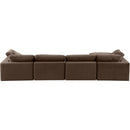  Manufacturer Color_Brown -- Comfy 158" Brown Velvet Upholstered 5 pc Modular Sectional IMAGE 6