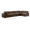  Manufacturer Color_Brown -- Comfy 158" Brown Velvet Upholstered 5 pc Modular Sectional IMAGE 15