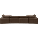  Manufacturer Color_Brown -- Comfy 158" Brown Velvet Upholstered 6 pc Modular Sectional IMAGE 3