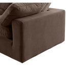  Manufacturer Color_Brown -- Comfy 158" Brown Velvet Upholstered 6 pc Modular Sectional IMAGE 7