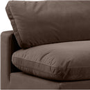  Manufacturer Color_Brown -- Comfy 158" Brown Velvet Upholstered 6 pc Modular Sectional IMAGE 7