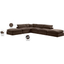  Manufacturer Color_Brown -- Comfy 157" Brown Velvet Upholstered 6 pc Modular Sectional IMAGE 11