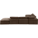  Manufacturer Color_Brown -- Comfy 157" Brown Velvet Upholstered 6 pc Modular Sectional IMAGE 3