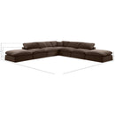  Manufacturer Color_Brown -- Comfy 157" Brown Velvet Upholstered 7 pc Modular Sectional IMAGE 10