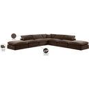 Manufacturer Color_Brown -- Comfy 157" Brown Velvet Upholstered 7 pc Modular Sectional IMAGE 11