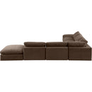  Manufacturer Color_Brown -- Comfy 157" Brown Velvet Upholstered 7 pc Modular Sectional IMAGE 3