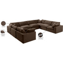  Manufacturer Color_Brown -- Comfy 158" Brown Velvet Upholstered 8 pc Modular Sectional IMAGE 11