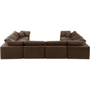  Manufacturer Color_Brown -- Comfy 158" Brown Velvet Upholstered 8 pc Modular Sectional IMAGE 3