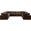  Manufacturer Color_Brown -- Comfy 158" Brown Velvet Upholstered 8 pc Modular Sectional IMAGE 5