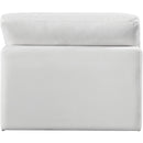 Meridian Comfy Cream Velvet Modular Armless Chair IMAGE 3