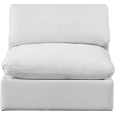  Manufacturer Color_Cream -- Comfy Cream Velvet Upholstered Modular Armless Chair IMAGE 4