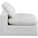  Manufacturer Color_Cream -- Comfy Cream Velvet Upholstered Modular Armless Chair IMAGE 5