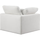  Manufacturer Color_Cream -- Comfy Cream Velvet Upholstered Modular Corner Chair IMAGE 3