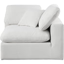  Manufacturer Color_Cream -- Comfy Cream Velvet Upholstered Modular Corner Chair IMAGE 4