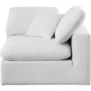 Meridian Comfy Cream Velvet Modular Corner Chair IMAGE 4