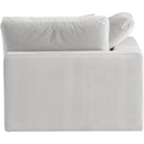  Manufacturer Color_Cream -- Comfy Cream Velvet Upholstered Modular Corner Chair IMAGE 6