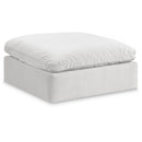  Manufacturer Color_Cream -- Comfy Cream Velvet Upholstered Modular Ottoman IMAGE 1