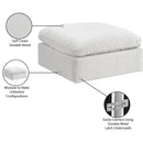  Manufacturer Color_Cream -- Comfy Cream Velvet Upholstered Modular Ottoman IMAGE 6