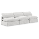Meridian Comfy Cream Velvet Modular Sofa IMAGE 1