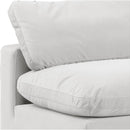  Manufacturer Color_Cream -- Comfy 117" Cream Velvet Upholstered 3 pc Armless Modular Sofa IMAGE 7