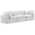  Manufacturer Color_Cream -- Comfy 119" Cream Velvet Upholstered 3 pc Modular Sofa IMAGE 1