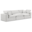  Manufacturer Color_Cream -- Comfy 119" Cream Velvet Upholstered 3 pc Modular Sofa IMAGE 1