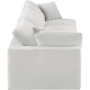 Manufacturer Color_Cream -- Comfy 119" Cream Velvet Upholstered 3 pc Modular Sofa IMAGE 5