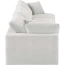 Meridian Comfy Cream Velvet Modular Sofa IMAGE 5