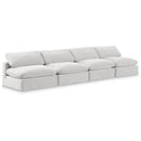 Meridian Comfy Cream Velvet Modular Sofa IMAGE 1