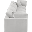  Manufacturer Color_Cream -- Comfy 158" Cream Velvet Upholstered 4 pc Modular Sofa IMAGE 5