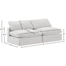 Meridian Comfy Cream Velvet Modular Sofa IMAGE 9