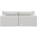 Meridian Comfy Cream Velvet Modular Sofa IMAGE 3
