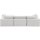  Manufacturer Color_Cream -- Comfy 119" Cream Velvet Upholstered 4 pc Modular Sectional IMAGE 5
