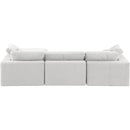 Meridian Comfy Cream Velvet Modular Sectional IMAGE 5