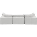  Manufacturer Color_Cream -- Comfy 119" Cream Velvet Upholstered 4 pc Modular Sectional IMAGE 6