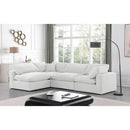  Manufacturer Color_Cream -- Comfy 119" Cream Velvet Upholstered 4 pc Modular Sectional IMAGE 3
