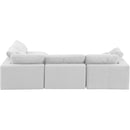 Meridian Comfy Cream Velvet Modular Sectional IMAGE 5
