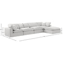 Meridian Comfy Cream Velvet Modular Sectional IMAGE 15